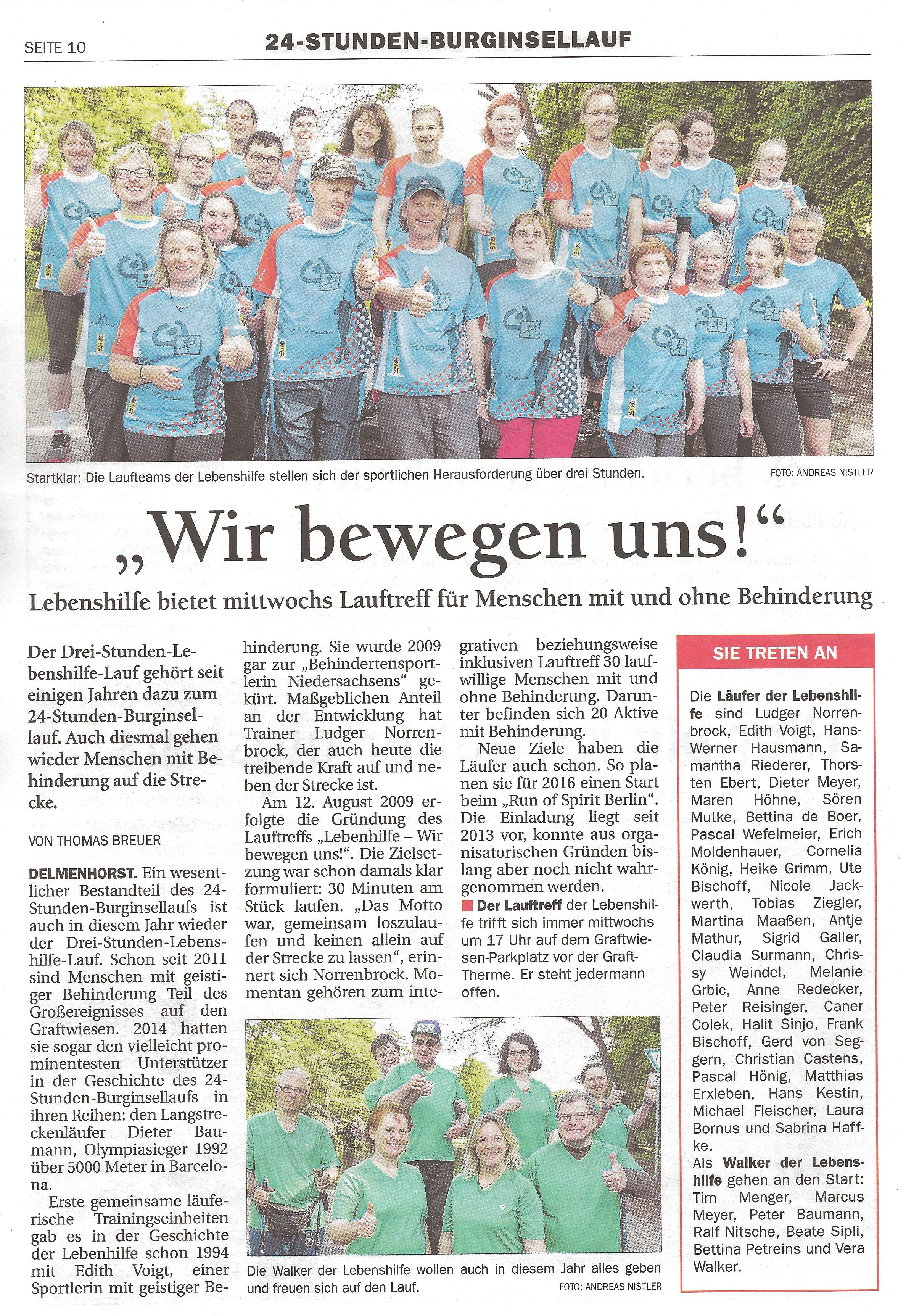 Laufteam Lebenshilfe